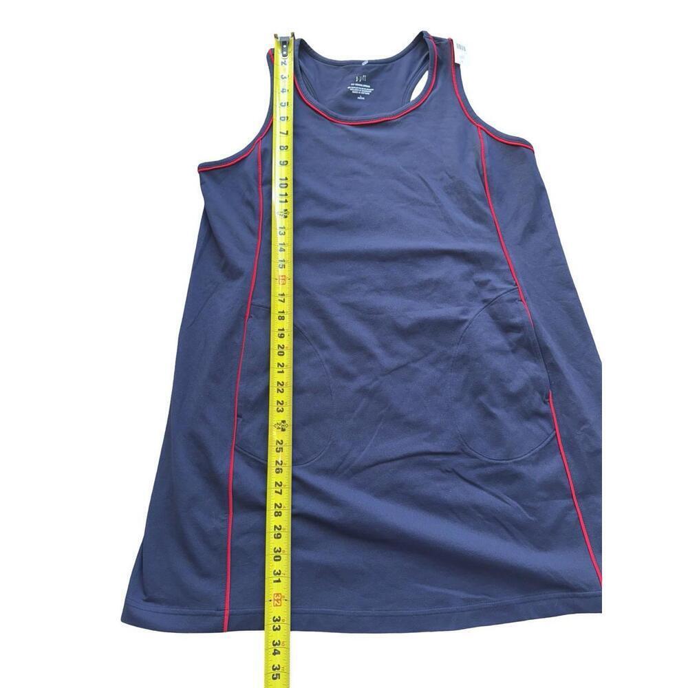 J. Jill Red Trim on Navy Blue Fit Tennis Dress Women Large New - Picture 3 of 5
